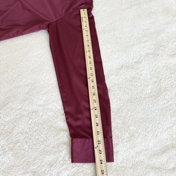 Flex Dress Shirt Mens Size M Maroon Luxury Collection Button-up Long Sleeve - Picture 7 of 7